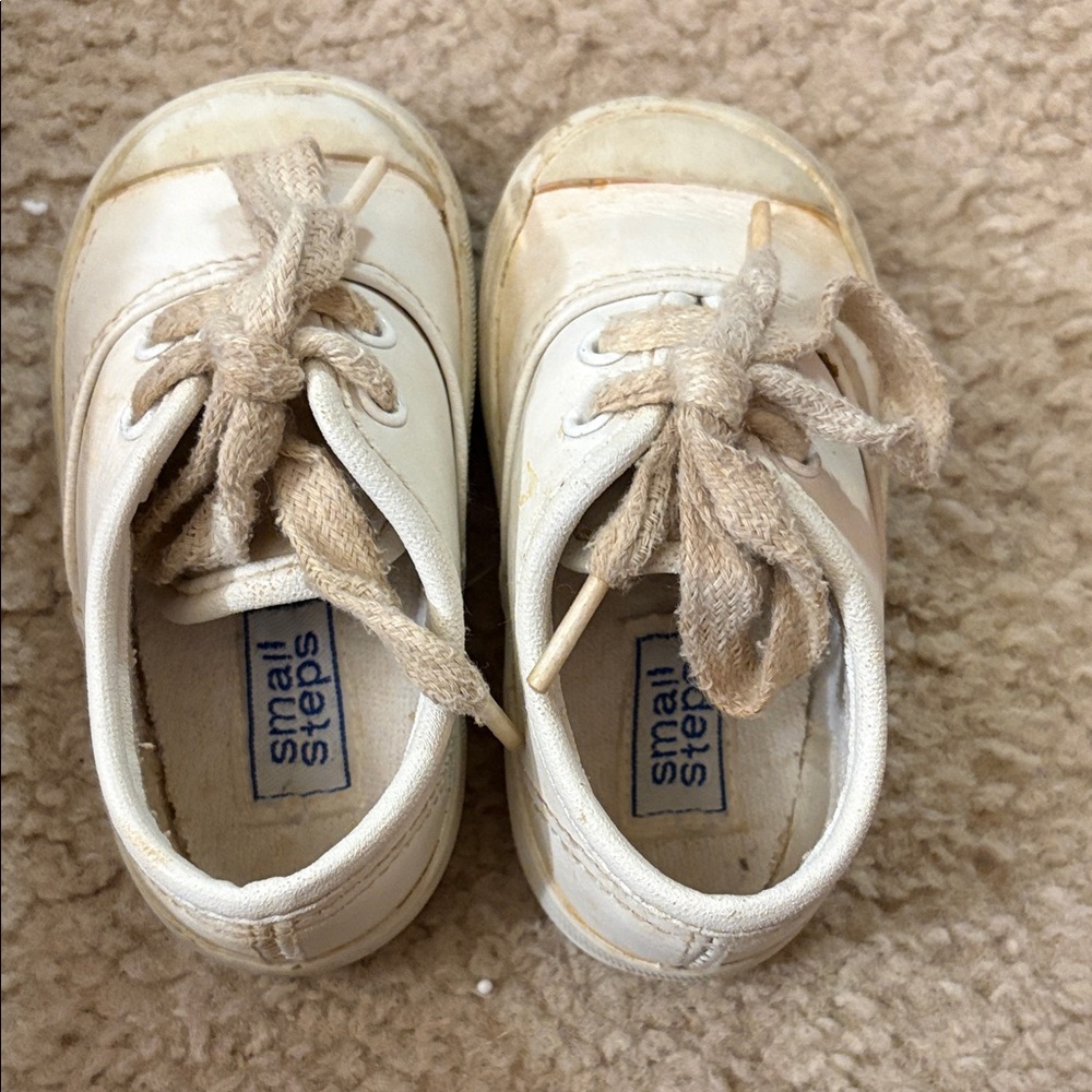 Vintage original owner Small Steps Kids Cream Sneakers been in storage